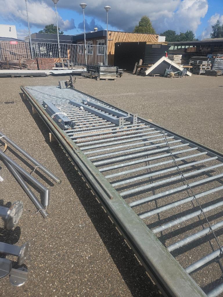Schuifpoort toegangspoort poort gegalvaniseerd ( 178 ), Tuin en Terras, Zo goed als nieuw, Nb, Nb, Nb