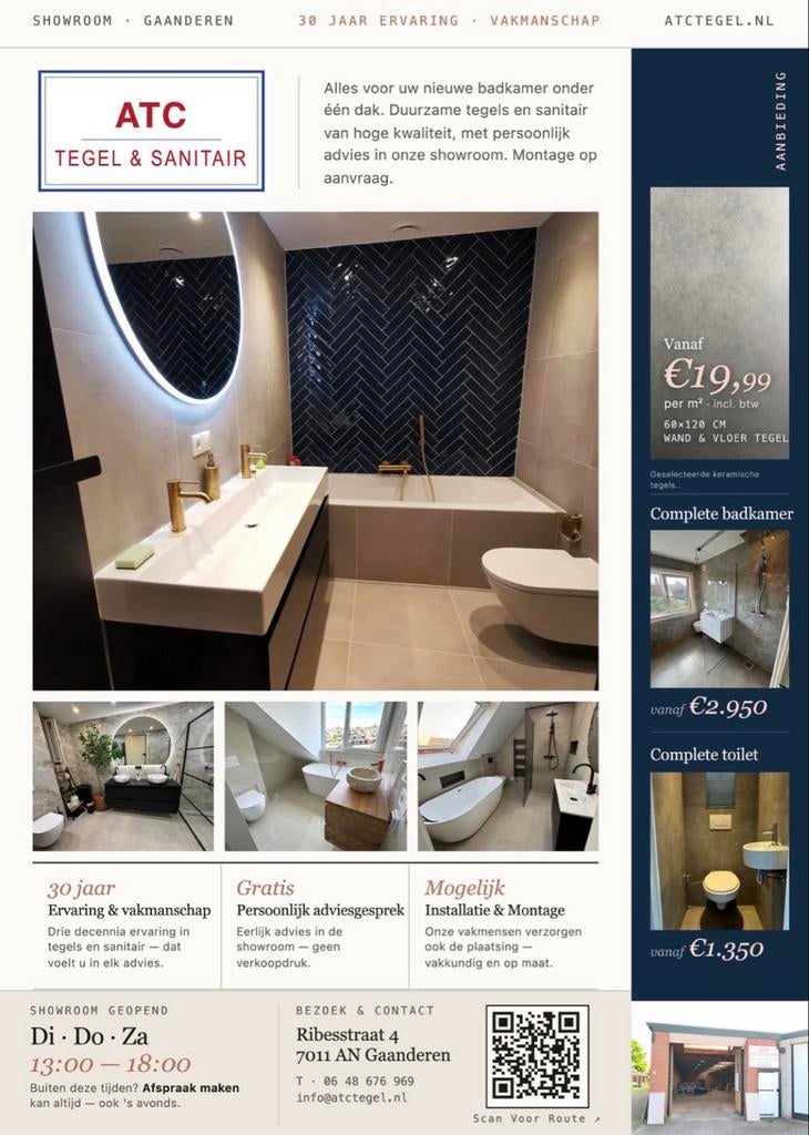 Complete badkamer renovatie - Tegels & Sanitair, Ophalen of Verzenden, Nieuw, Met bad