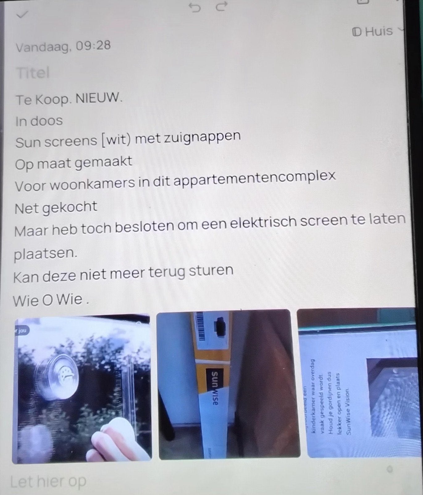 Sun wise zuignap screens, 150 tot 300 cm, Ophalen, Nieuw, Minder dan 250 cm