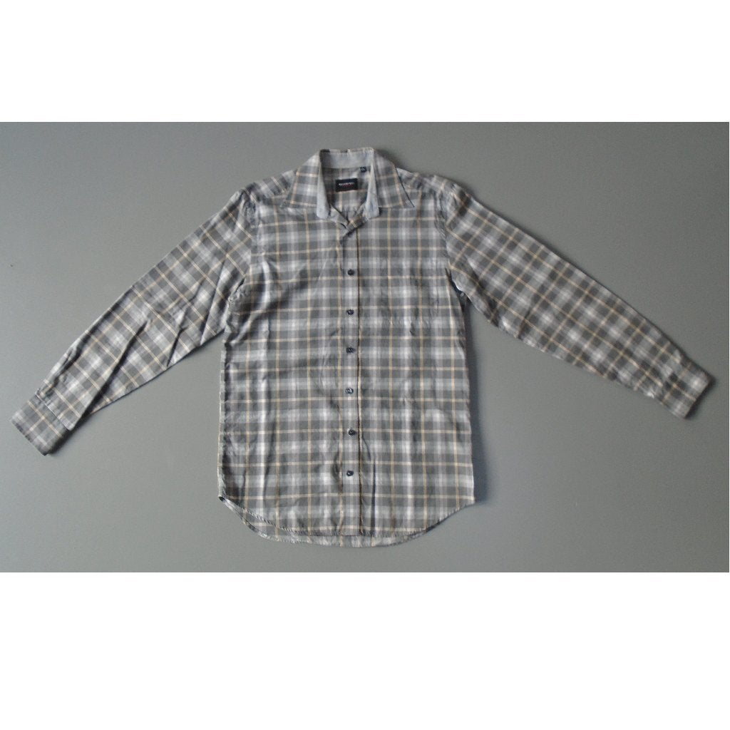 C&A Westbury Premium grijs wit geel geruite blouse S 37/38, Kleding | Heren, Overhemden, Verzenden, Halswijdte 38 (S) of kleiner