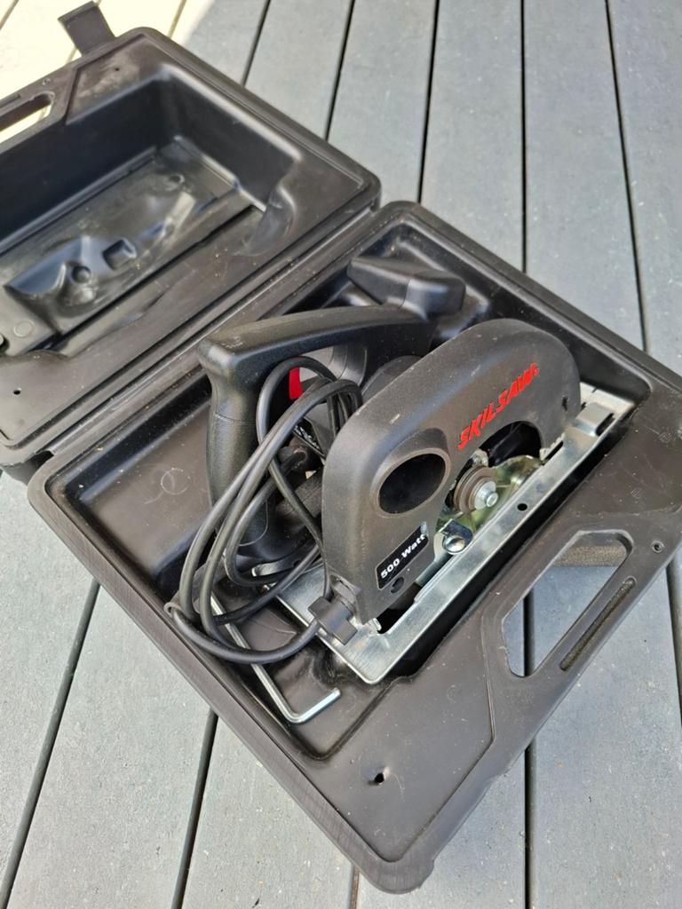 SkilSaw Cirkelzaag 500 Watt met koffer, Ophalen, Minder dan 30 mm, Gebruikt, Cirkelzaag