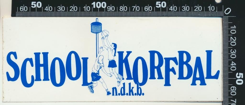 Sticker: NDKB - School Korfbal, Ophalen of Verzenden, Zo goed als nieuw, Sport