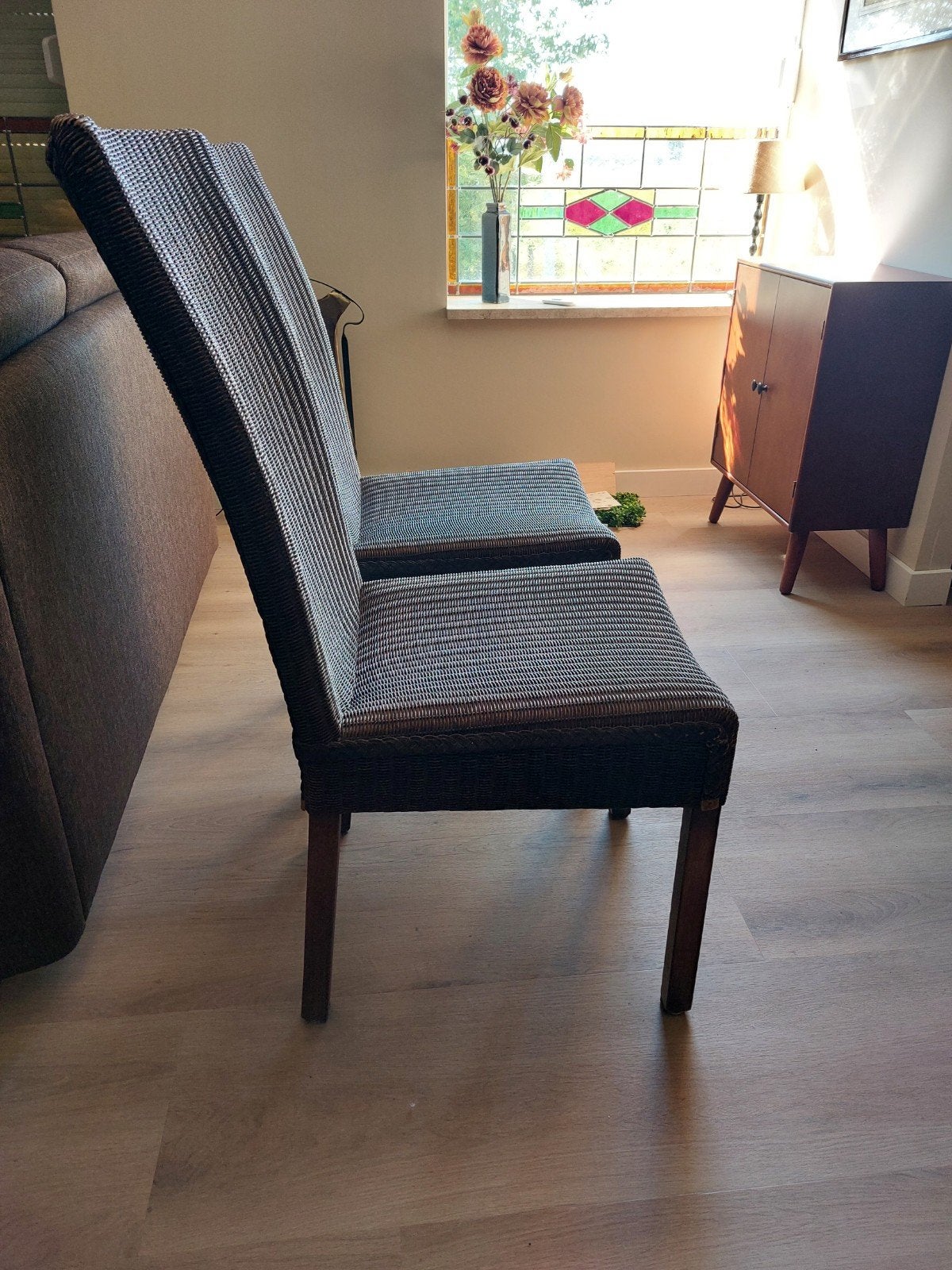4 LOOM stoelen GRATIS, Ophalen, Gebruikt, Bruin, Riet of Rotan