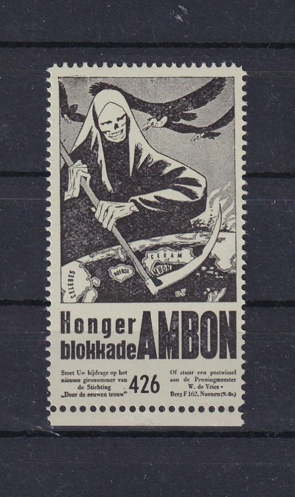A80A)  vignet Honger blokkade Ambon, Verzenden, Postfris, Nederlands-Indië