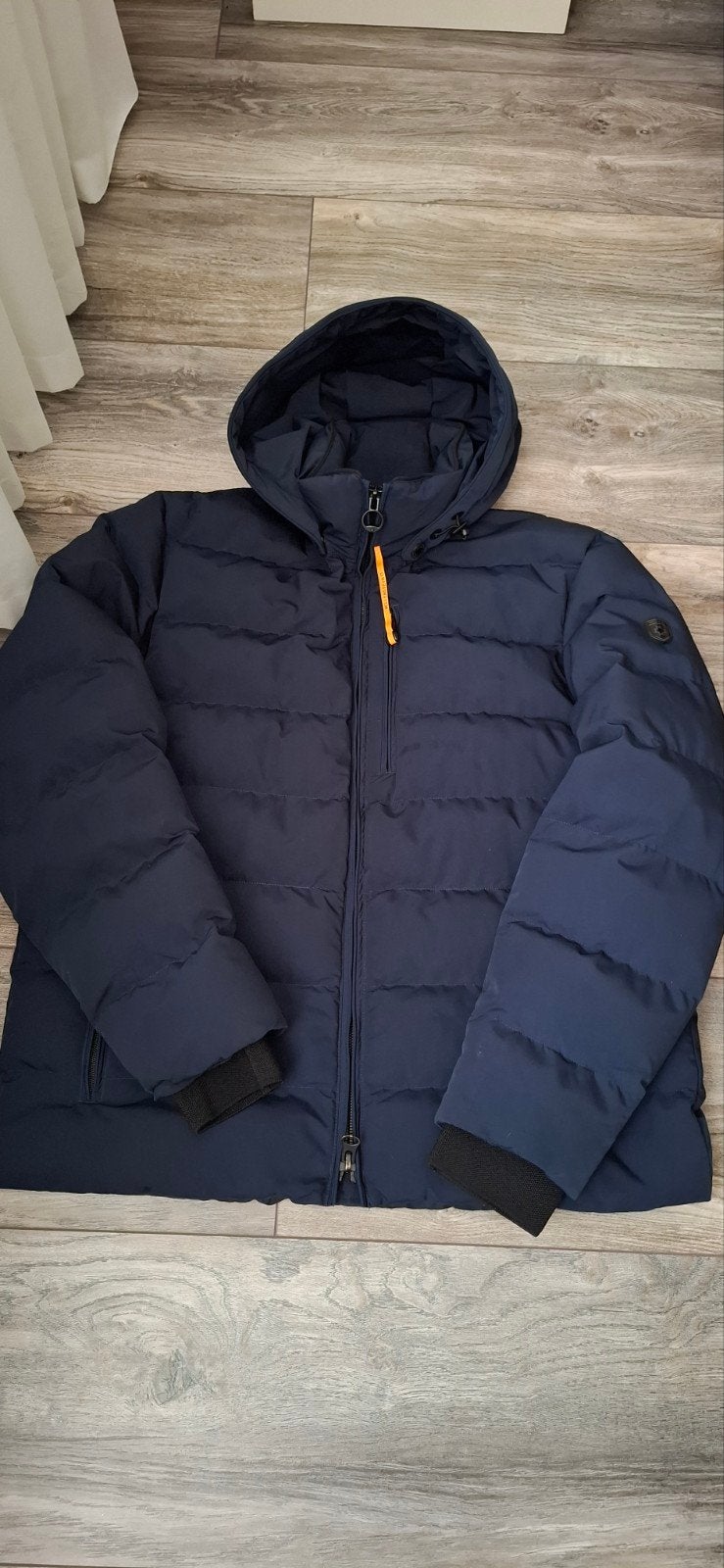 Wellensteyn jas XL met  beschadiging op mouw, Blauw, Wellensteyn, Maat 56/58 (XL), Ophalen of Verzenden