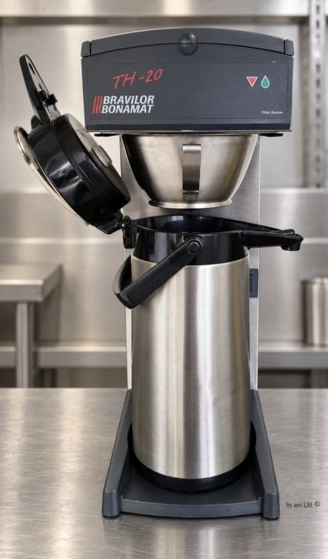 Bravilor Th20 snelfilter koffiezetapparaat met airpot, 10 kopjes of meer, Gemalen koffie, Ophalen of Verzenden, Volgt