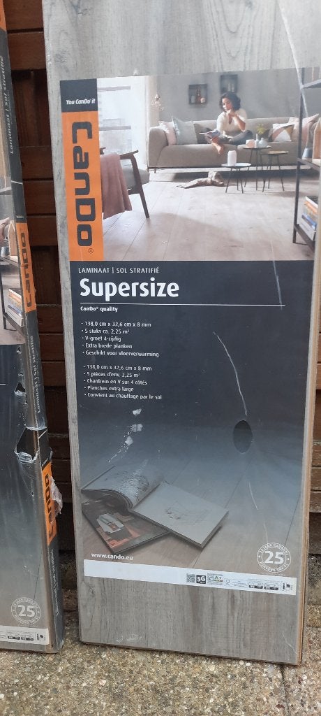 cando supersize eiken rustiek laminaat, Ophalen, 50 tot 150 cm, Nieuw, 10 tot 30 cm