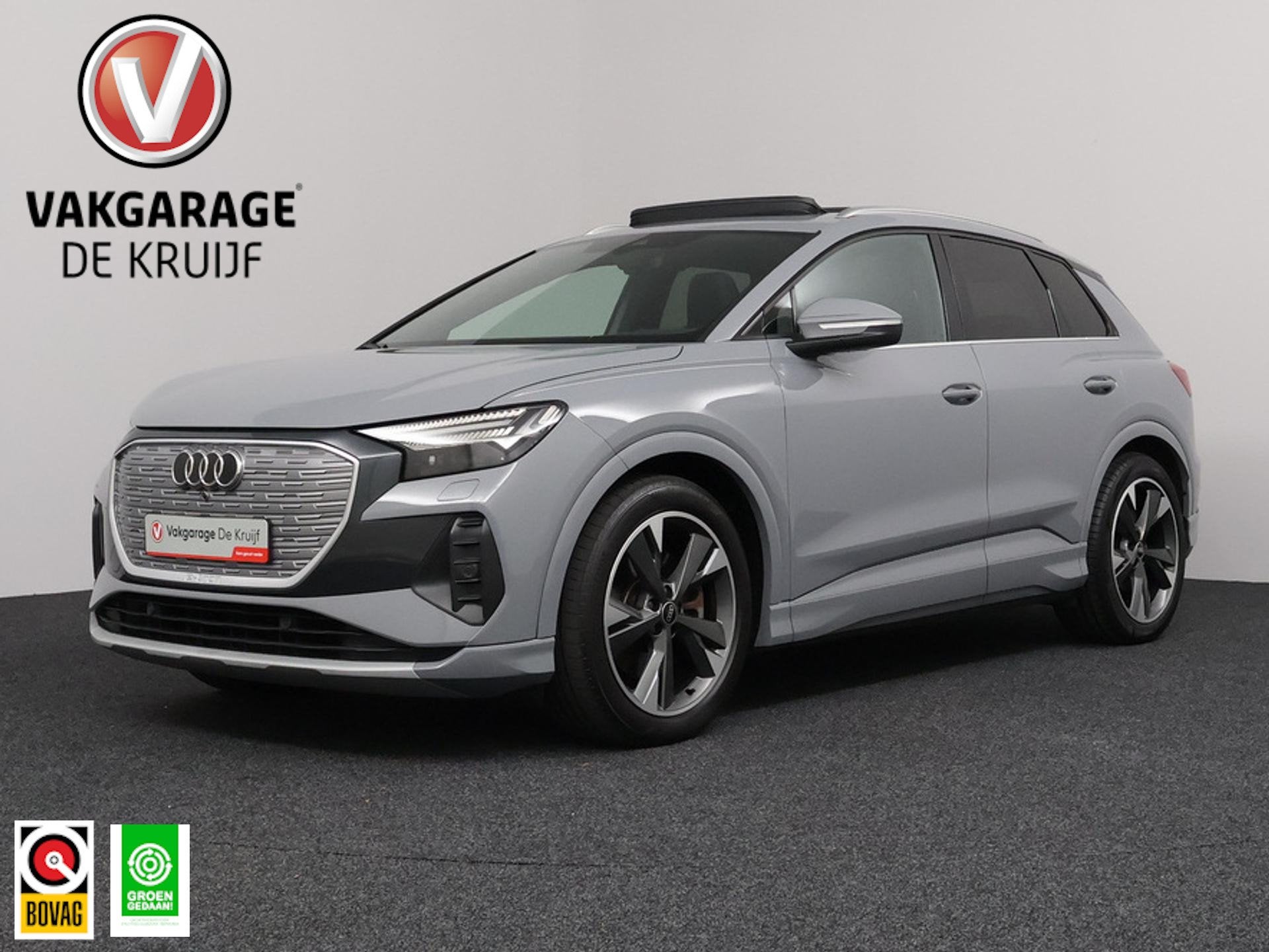 Audi Q4 e-tron 40 S edition 77 kWh | SoH 95,9% | Panoramadak, Auto's, Automaat, Dealer onderhouden, Gebruikt, Zwart