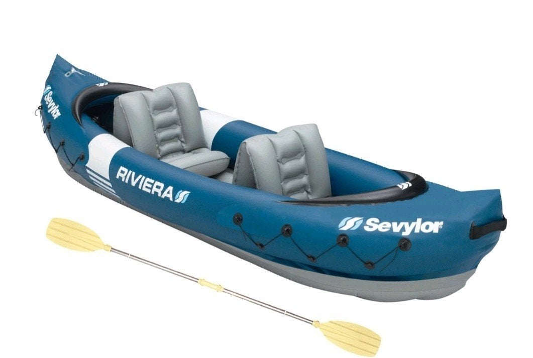 Sevylor Riviera K330R opblaasbare kayak
Sevylor Riviera K330, Ophalen, Opblaasbaar, Zo goed als nieuw, 2-persoons