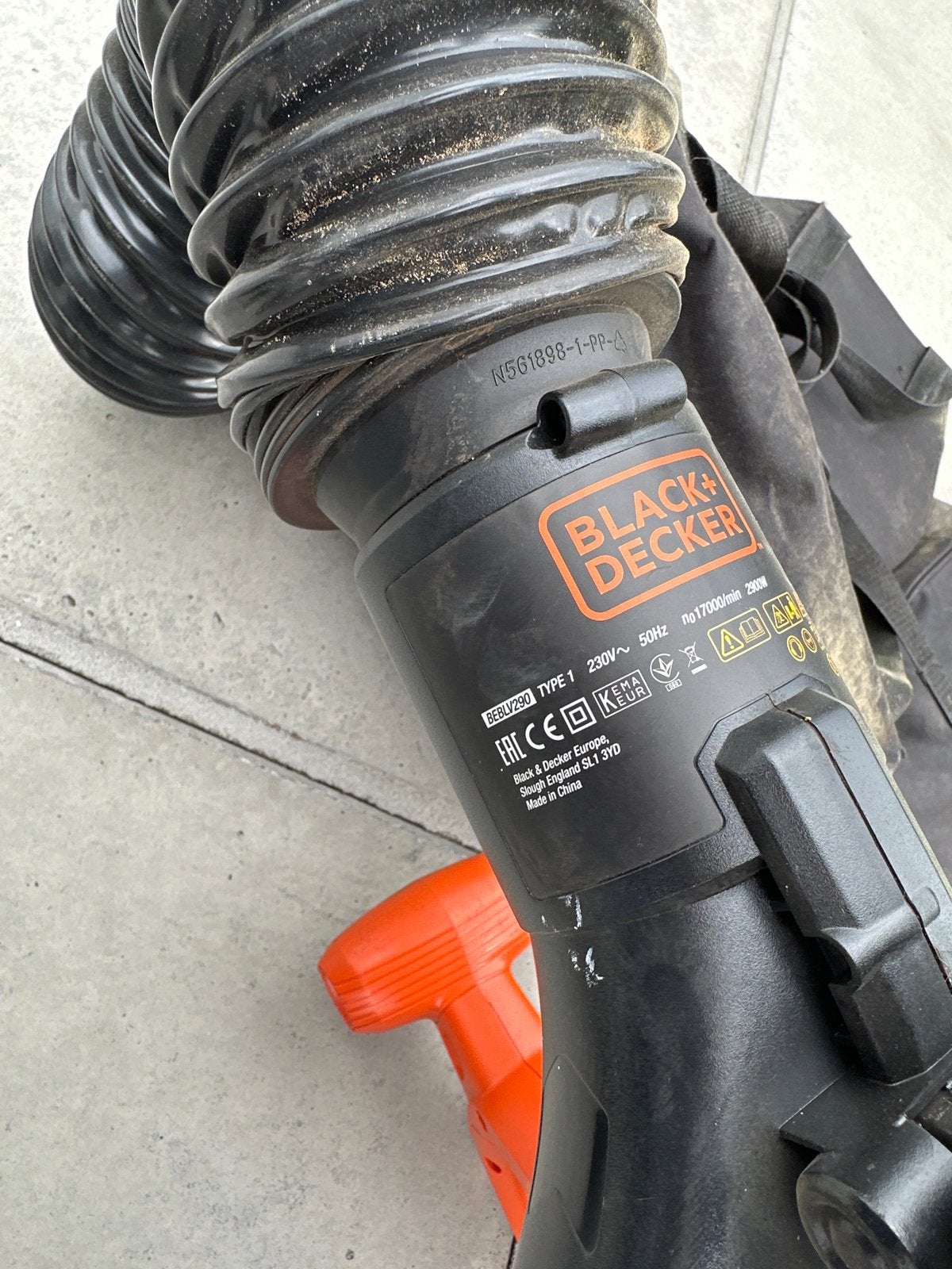 Black & Decker Bladblazer / Zuiger BEBLV290 Type 1, Gebruikt, Handgedragen, Ophalen of Verzenden, Met opvangzak