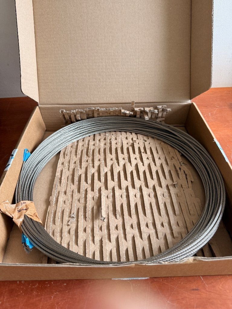 RVS316 3mm staalkabel: 34 en 11 nieuw en 8 en 5 gebruikt, 250 mm of meer, Overige typen, Nieuw, Ophalen of Verzenden