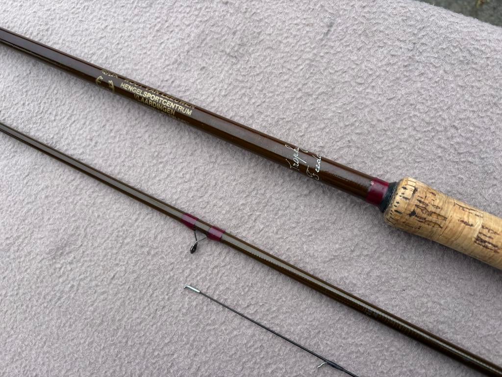 Handgebouwde wout van leeuwen trophy feeder / feederhengel, Ophalen, Gebruikt, Werphengel