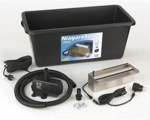 Niagara set van Ubbink met LED verlichting waterval, Tuin en Terras, Ophalen of Verzenden, Nieuw, Rvs, Waterval