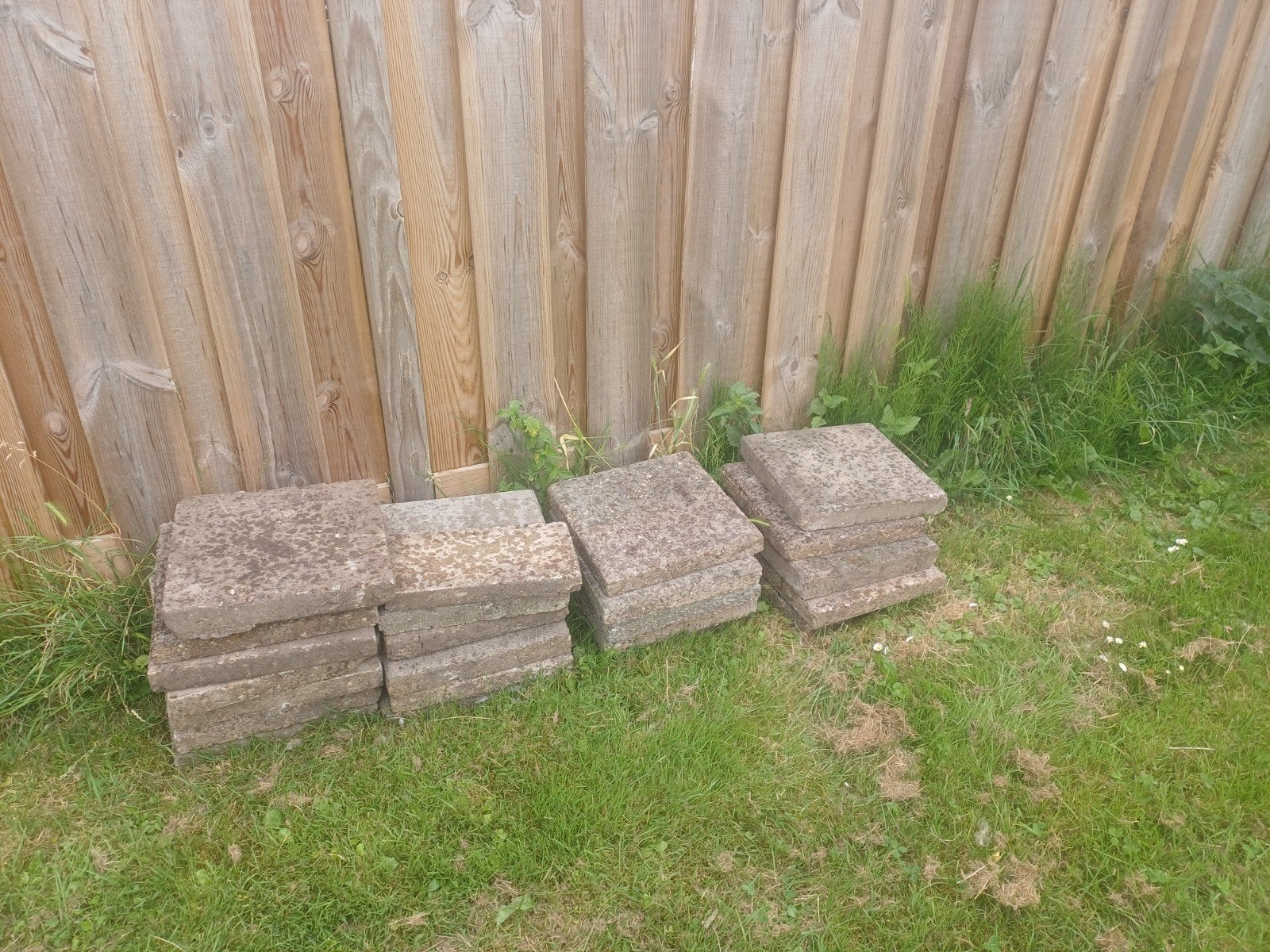 Gratis tuin tegels, Ophalen, Gebruikt, Beton, Terrastegels