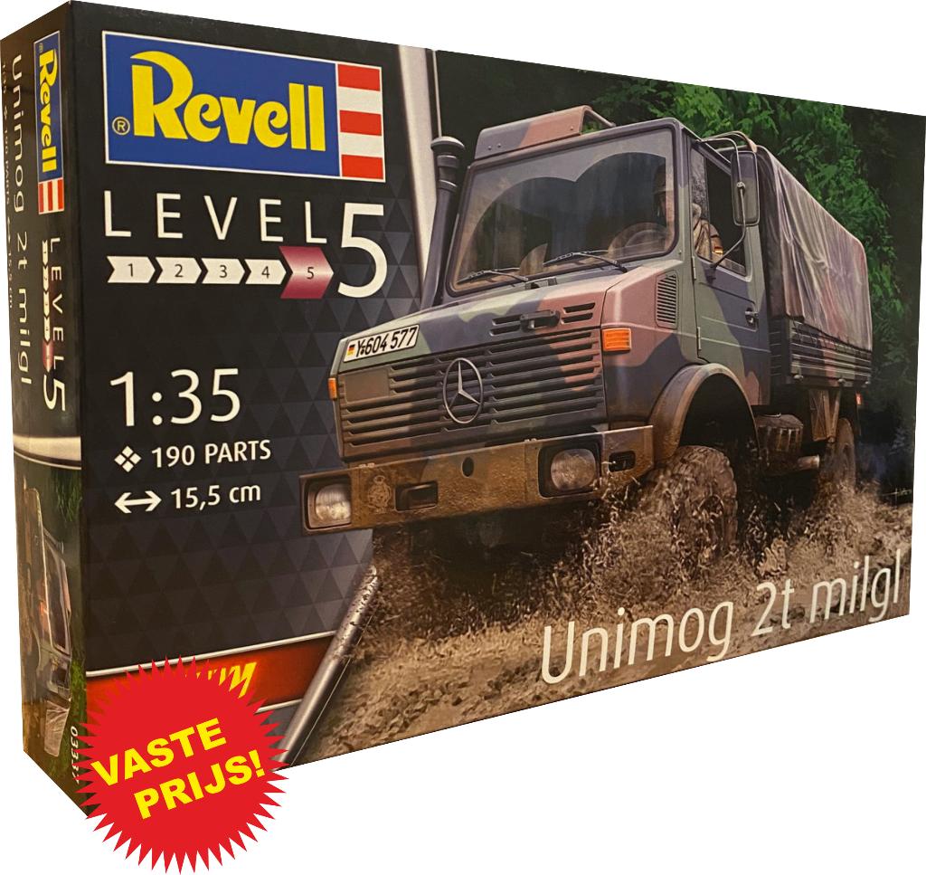 Unimog 2t milgl (Revell 03337) 1/35, Nieuw, Ophalen of Verzenden, Truck, 1:32 tot 1:50