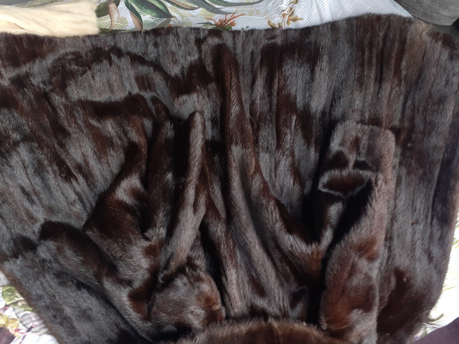 Lange echte vintage bruine MINK bontjas bont mantel maat M, Ophalen of Verzenden, Zo goed als nieuw, Maat 38/40 (M), Bruin