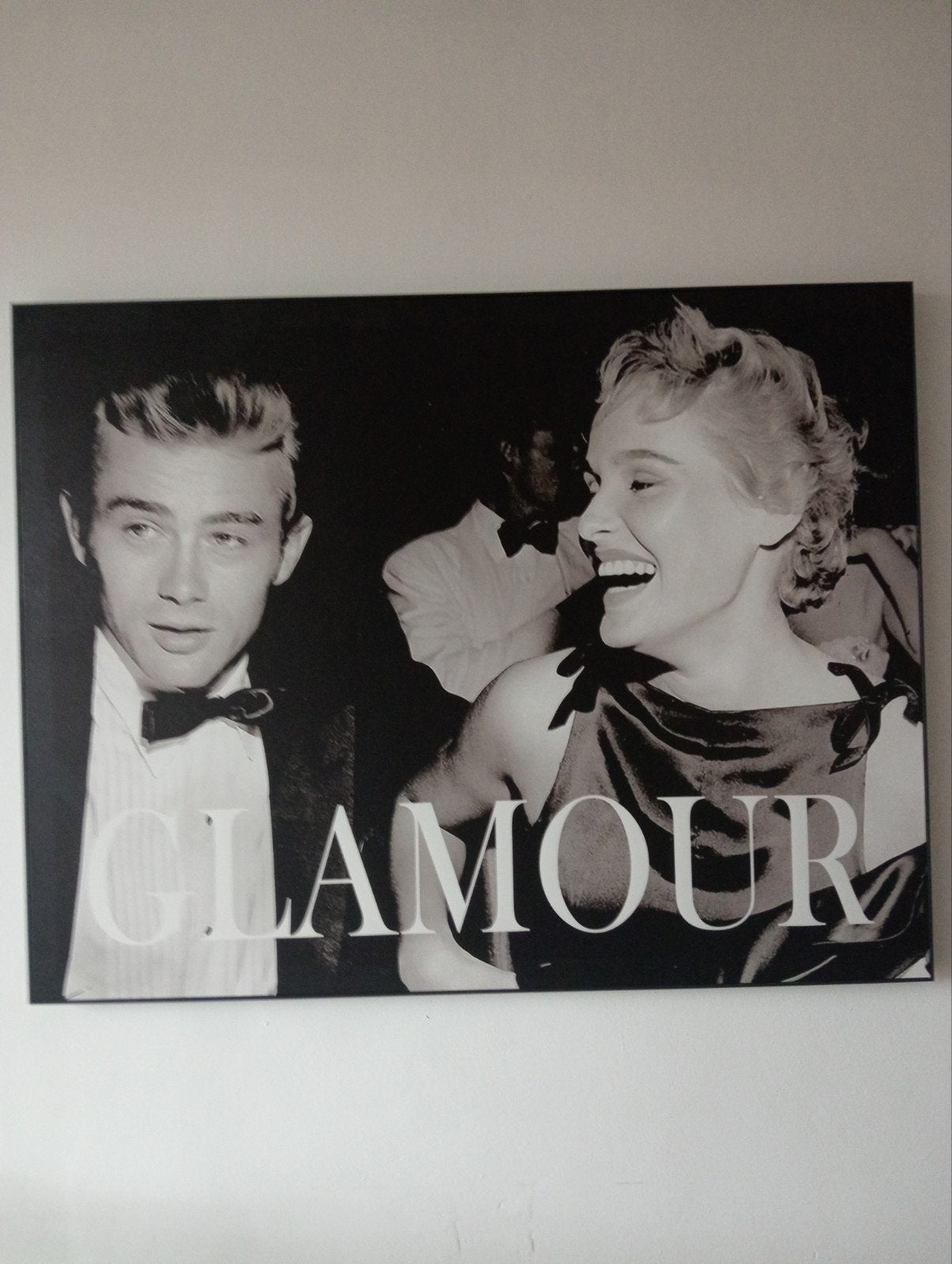 Glamour wanddecoratie met James Dean en Marilyn Monroe, Huis en Inrichting, Ophalen, 50 – 75, Gebruikt, 75 tot 100 cm