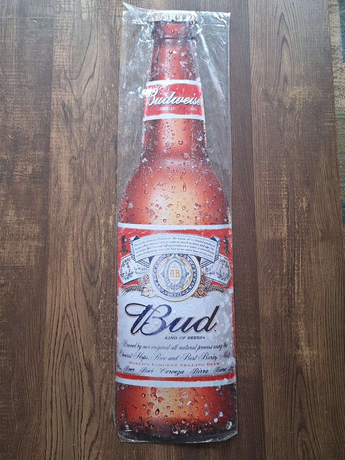 bud bier wandbord, Ophalen of Verzenden, Reclamebord
