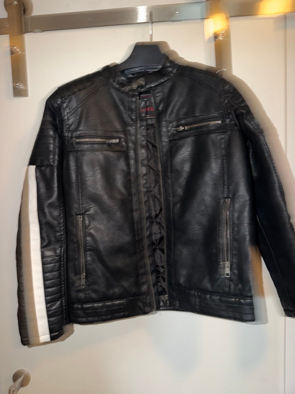Stoere DIVSN 83 leren winterjas maat 158 zgan staat, Ophalen of Verzenden, Zo goed als nieuw, Jongen, Jas