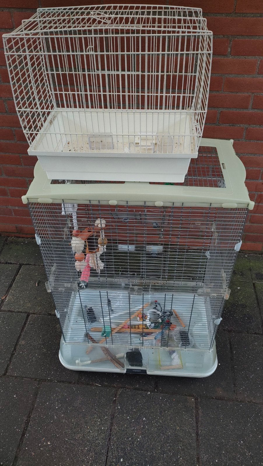Grote en kleine vogelkooi, Dieren en Toebehoren, Ophalen, Gebruikt, Metaal, Vogelkooi
