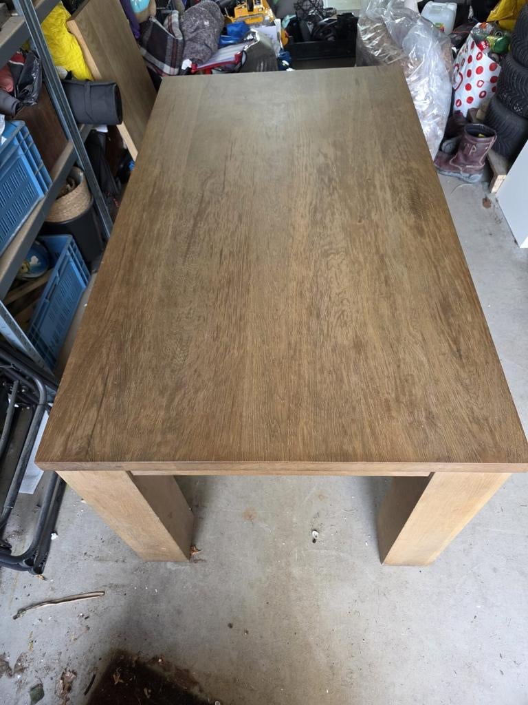 Verlengbare Eettafel Massief Eiken - De Bommel Meubelen, Ophalen, Gebruikt, Landelijk, Robuust, Modern, Eikenhout