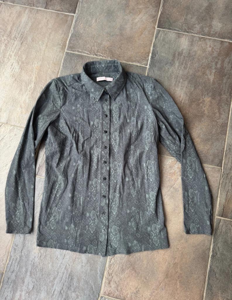Studio Anneloes Blouse Maat S - Donkergrijs/Groen Travelstof, Ophalen of Verzenden, Zo goed als nieuw, Maat 36 (S), Grijs