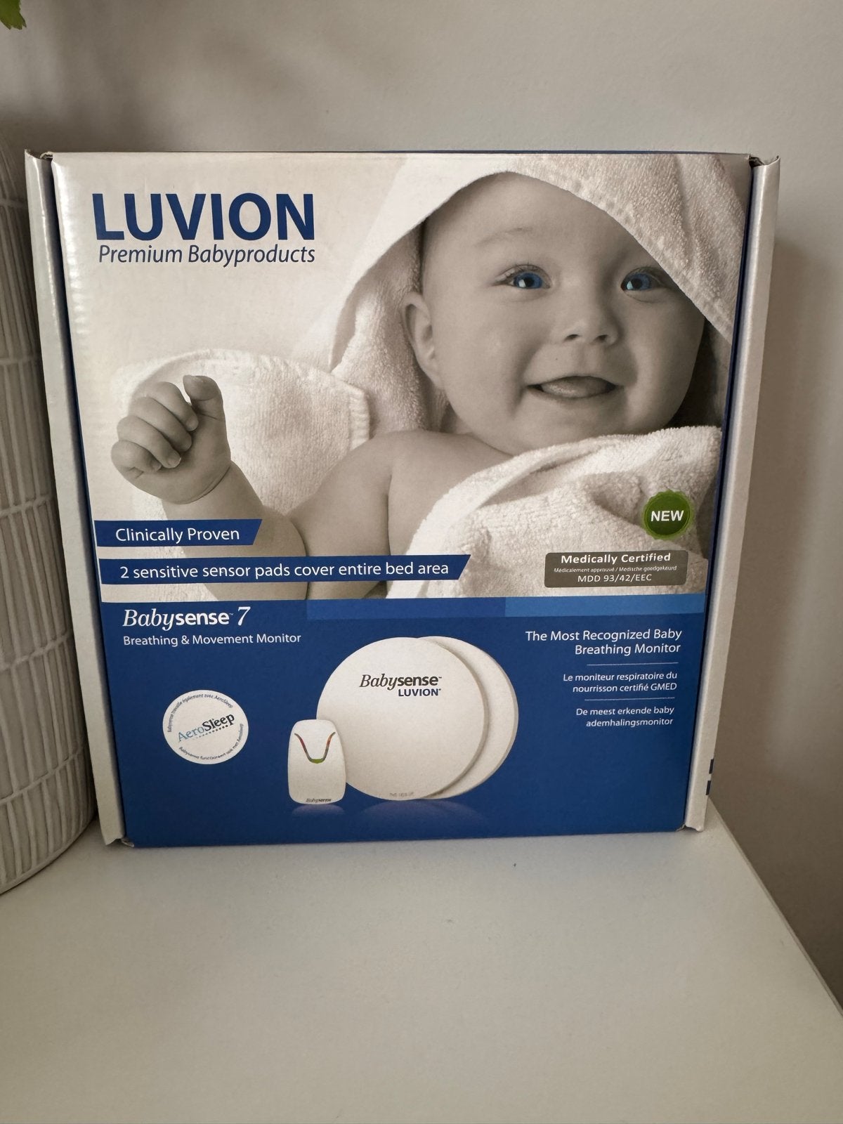 Luvion Babysense 7 Ademhalings- en Bewegingsmonitor, Ophalen of Verzenden, Nieuw, Minder dan 100 meter, Digitaal