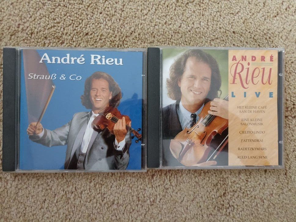 André Rieu CD's: Strauß & Co en Live (2 albums), Overige componisten, Ophalen of Verzenden, Zo goed als nieuw, Romantiek