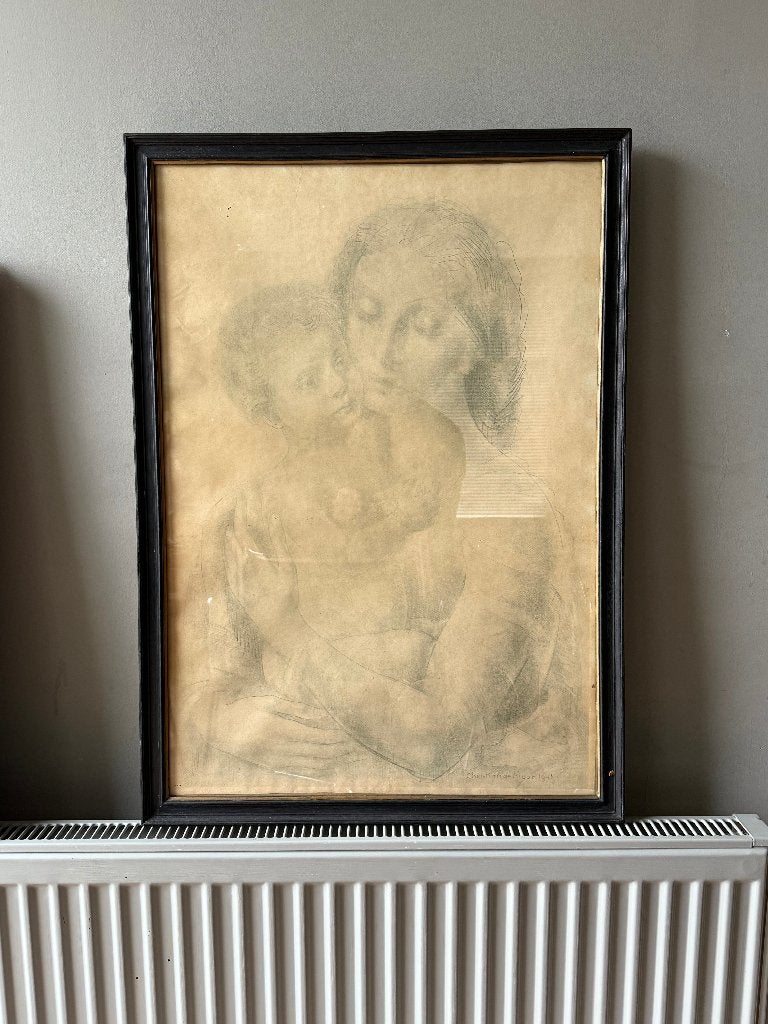 Christian de Moor 1941 - 540x755, Ophalen, Ingelijst, Portret en Figuren, Lithografie