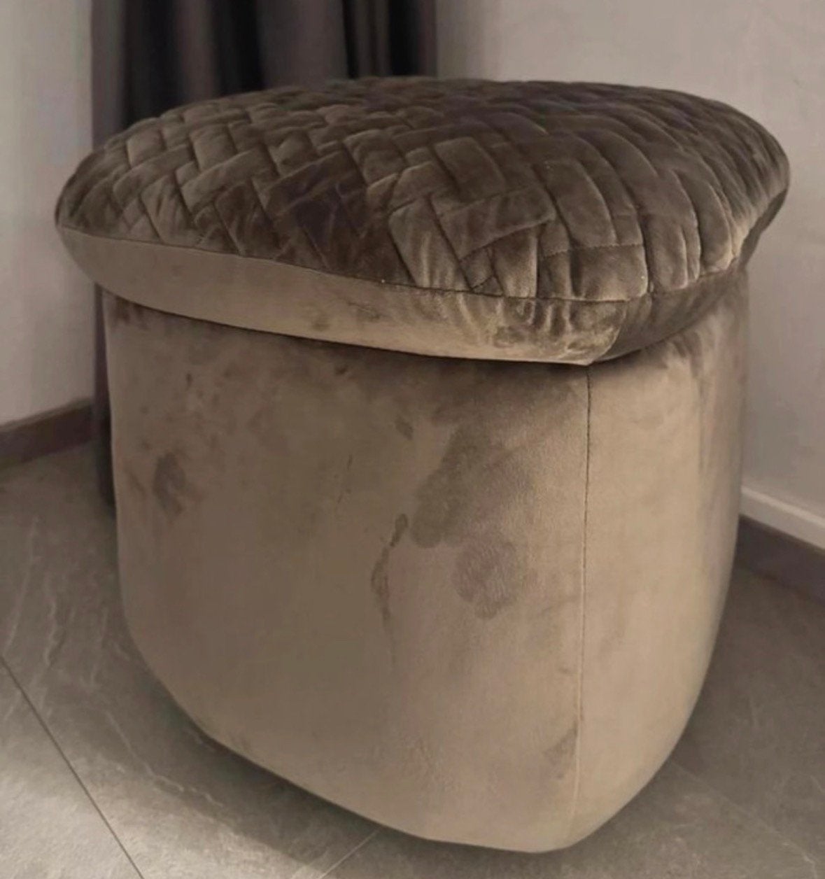 Riviera maison poef als nieuw, Ophalen of Verzenden, Zo goed als nieuw, Rond, Minder dan 50 cm