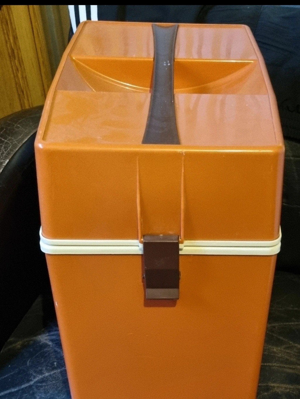 Vintage Dubbelwandige Koelbox - Retro Oranje, Caravans en Kamperen, Ophalen of Verzenden