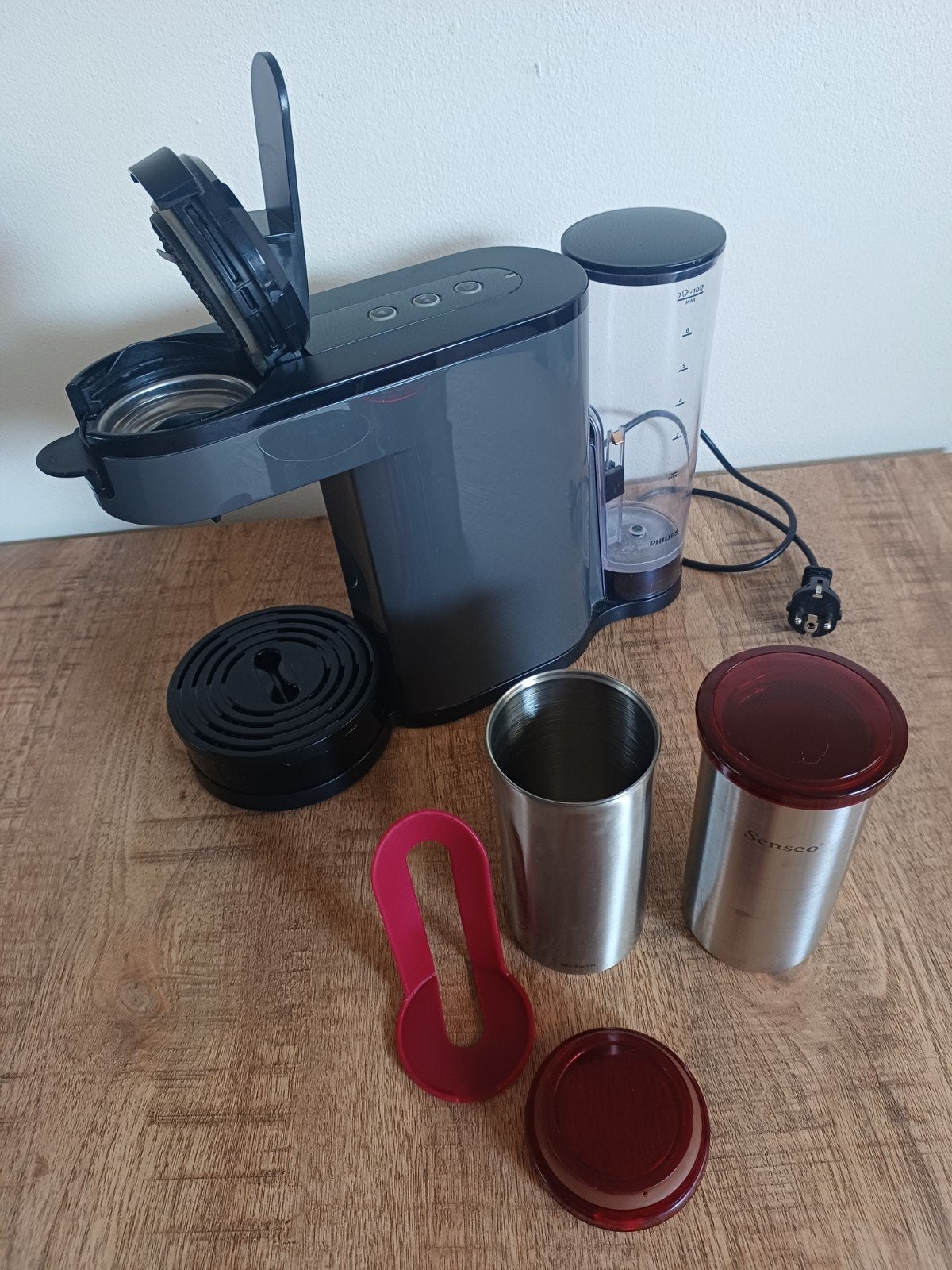 Senseo apparaat voor pads en filterkoffie - Philips, Gebruikt, Koffiemachine, Ophalen of Verzenden, 4 tot 10 kopjes