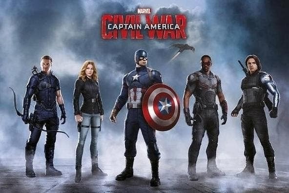 Avengers Captain America Civil War Maxi Poster - Muurposter, Rechthoekig Liggend, Nieuw, Ophalen of Verzenden, A1 t/m A3