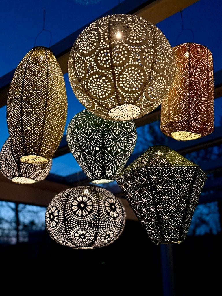Solar lampionnen voor buiten in de tuin - Arabische lampions, Zonne-energie, Kunststof, Overige typen, Ophalen of Verzenden