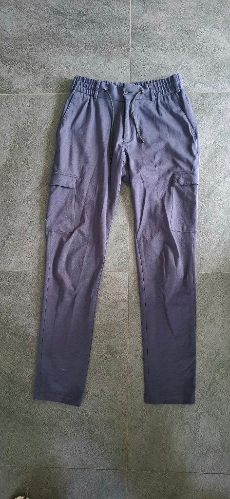 Blauwe broek maat Medium. Genti cargo heren!, Ophalen of Verzenden, Gedragen, Genti, Maat 48/50 (M)
