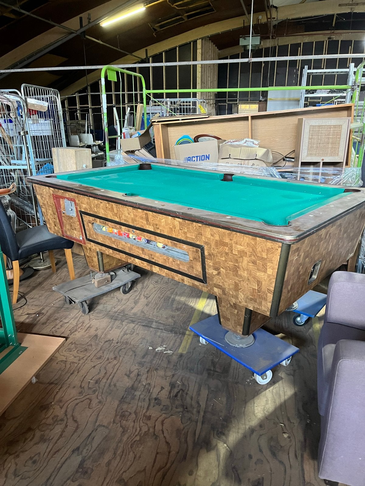 Vintage Poolbiljarttafel - Perfect voor thuis of horeca, Ophalen, Gebruikt, Pooltafel