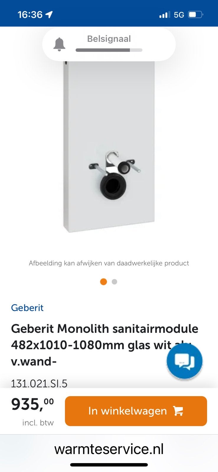 Geberit opbouw resrvoir, Ophalen of Verzenden, Zo goed als nieuw