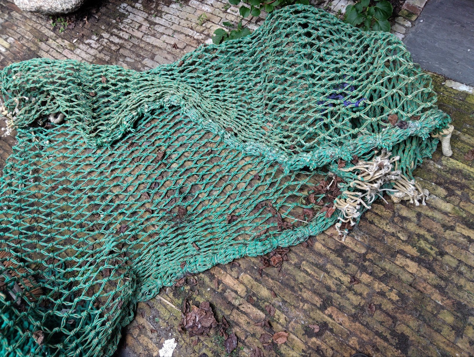 Visnet visserij old fishing net oud vintage decoratie, Verzenden