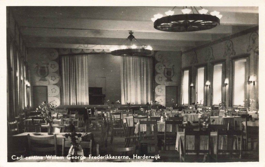 Cadi-cantine Willem George Frederikkazerne, Harderwijk, Verzamelen, Ophalen of Verzenden, 1940 tot 1960, Ongelopen, Gelderland