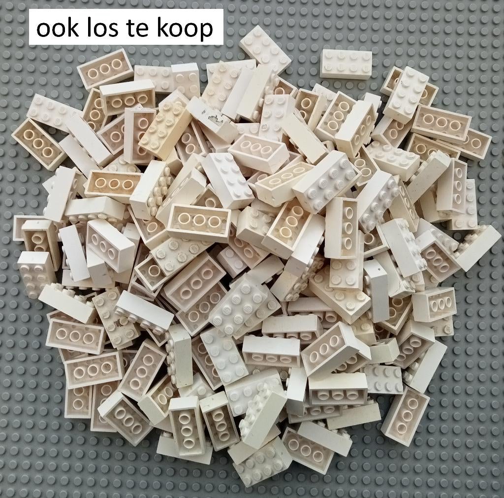 3001old (4) white ca 225x Brick 2 x 4, Ophalen of Verzenden, Gebruikt