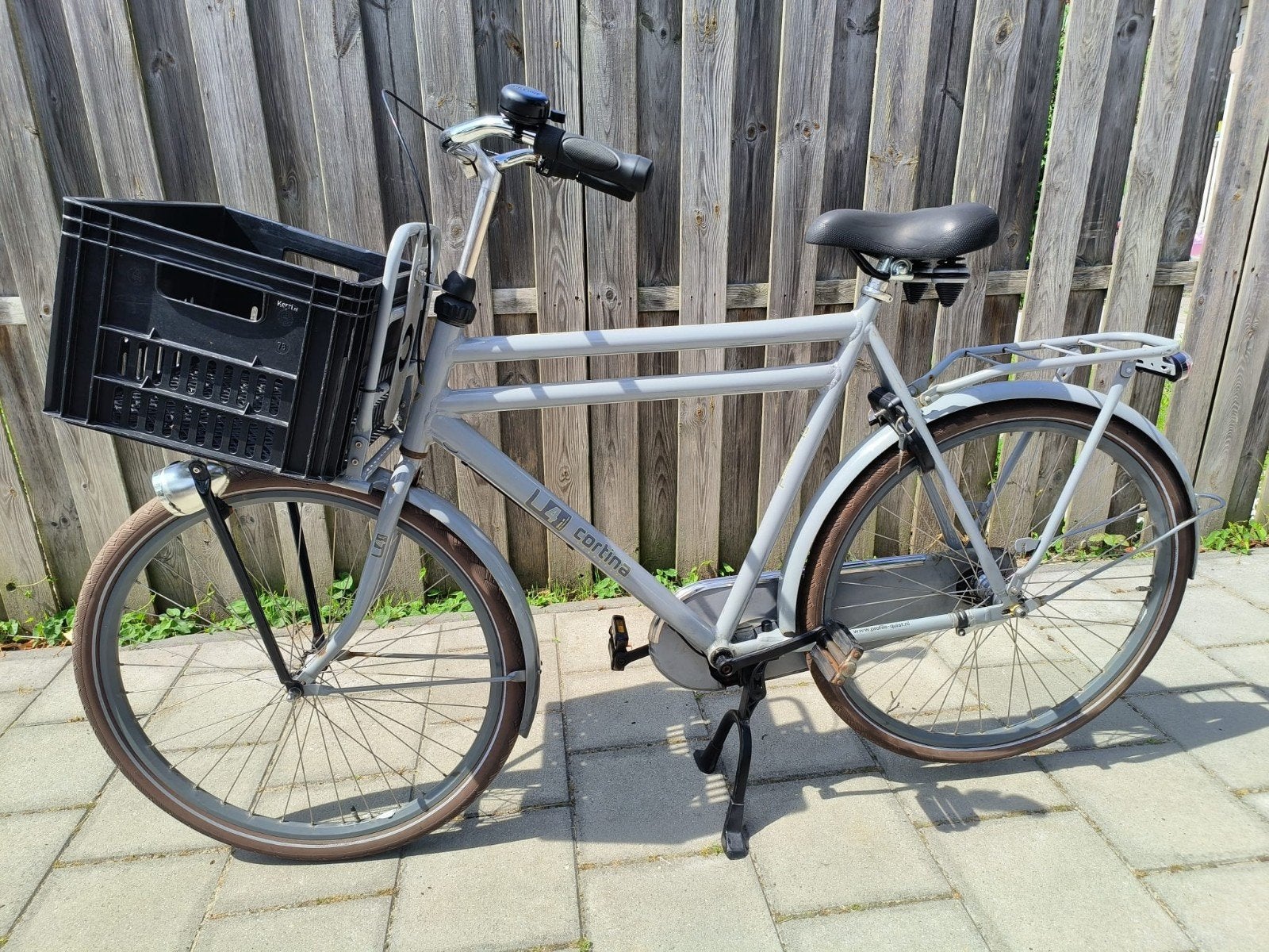 Cortina U4 Transportfiets - Grijs voor lange jongen of man, Fietsen en Brommers, Fietsen | Dames | Damesfietsen, Terugtraprem
