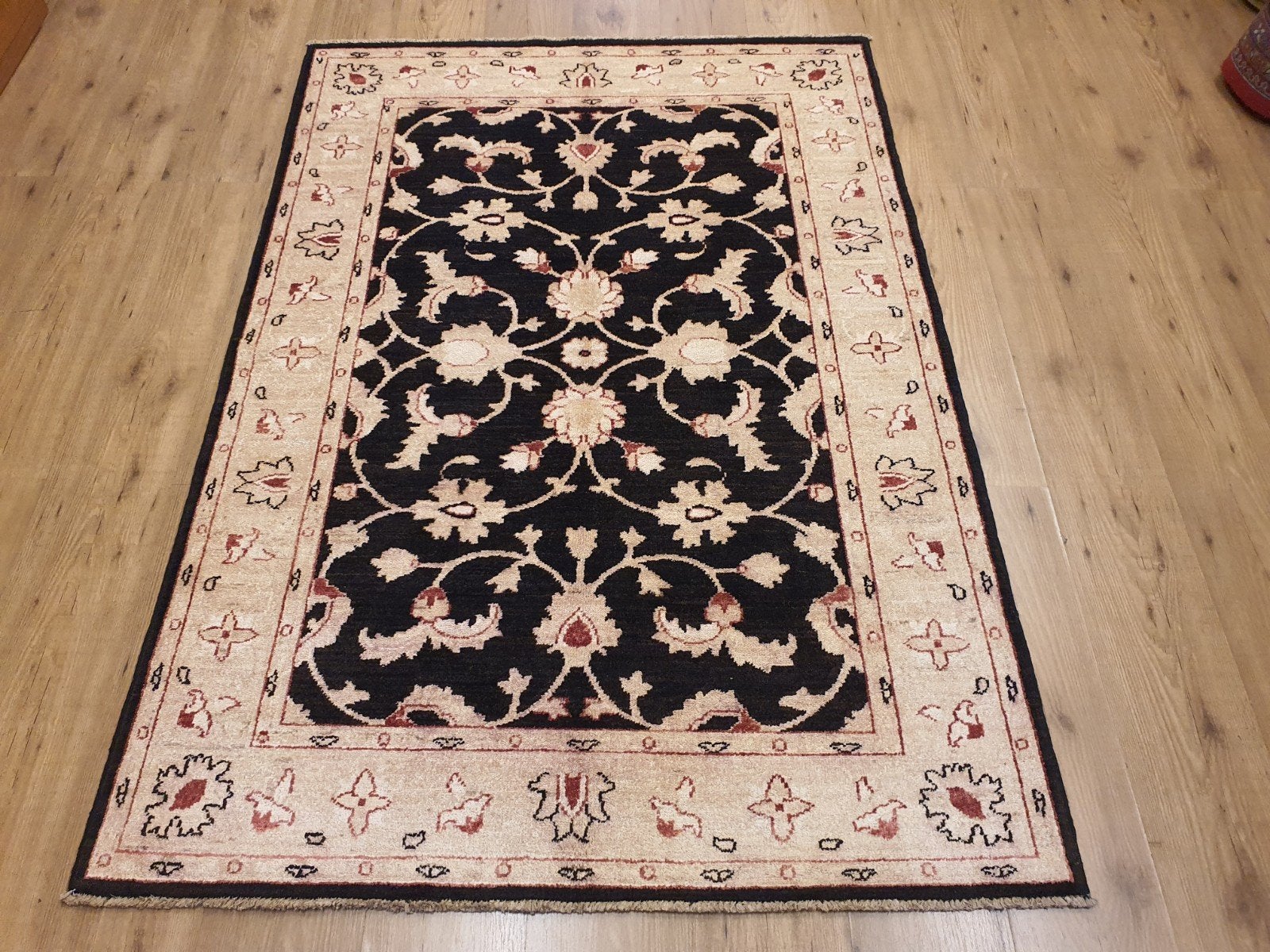 Handgeknoopt oosters tapijt ziegler 176x121, Info@SlatsAntiek.nl, 100 tot 150 cm, Crème, Perzisch