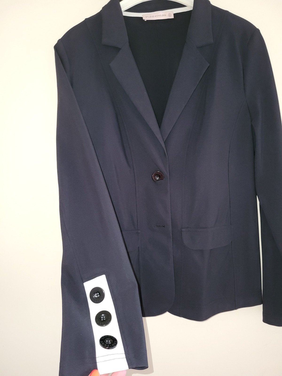 Studio Anneloes bonded blazer zwart mt XL, Studio Anneloes, Verzenden, Zwart, Maat 46/48 (XL) of groter