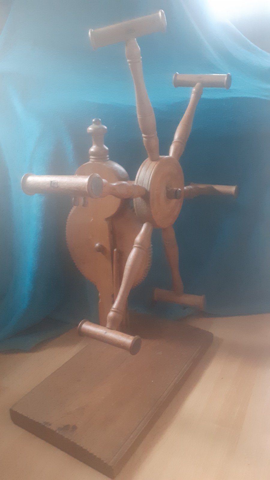 Antieke grote wolhaspel, Hobby en Vrije tijd, Spinnewielen en Spinnen, Ophalen of Verzenden, Spinnewiel
