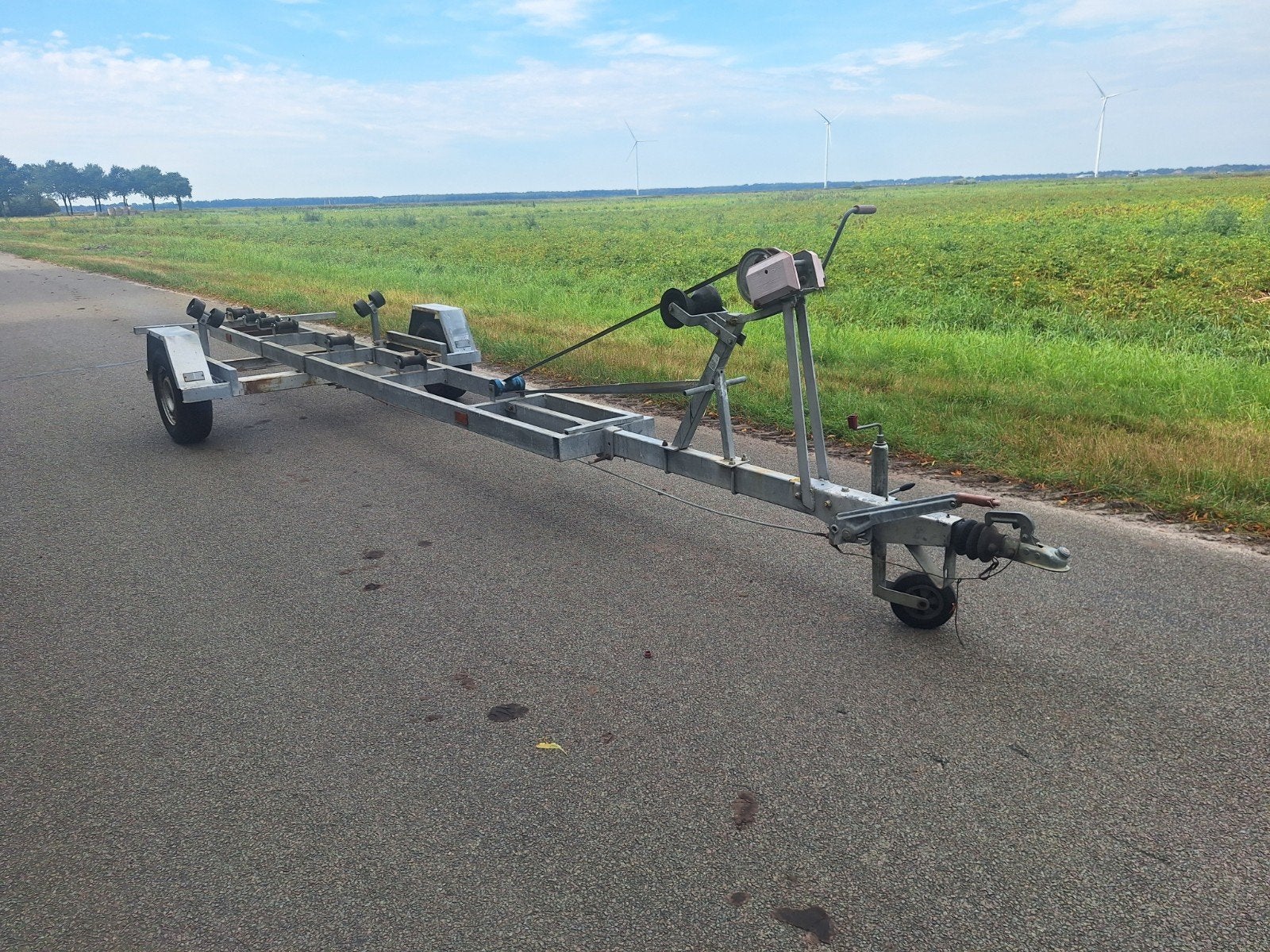 Kanteltrailer geremd, Ophalen, Minder dan 6 meter, Open zeilboottrailer, Kantelbaar