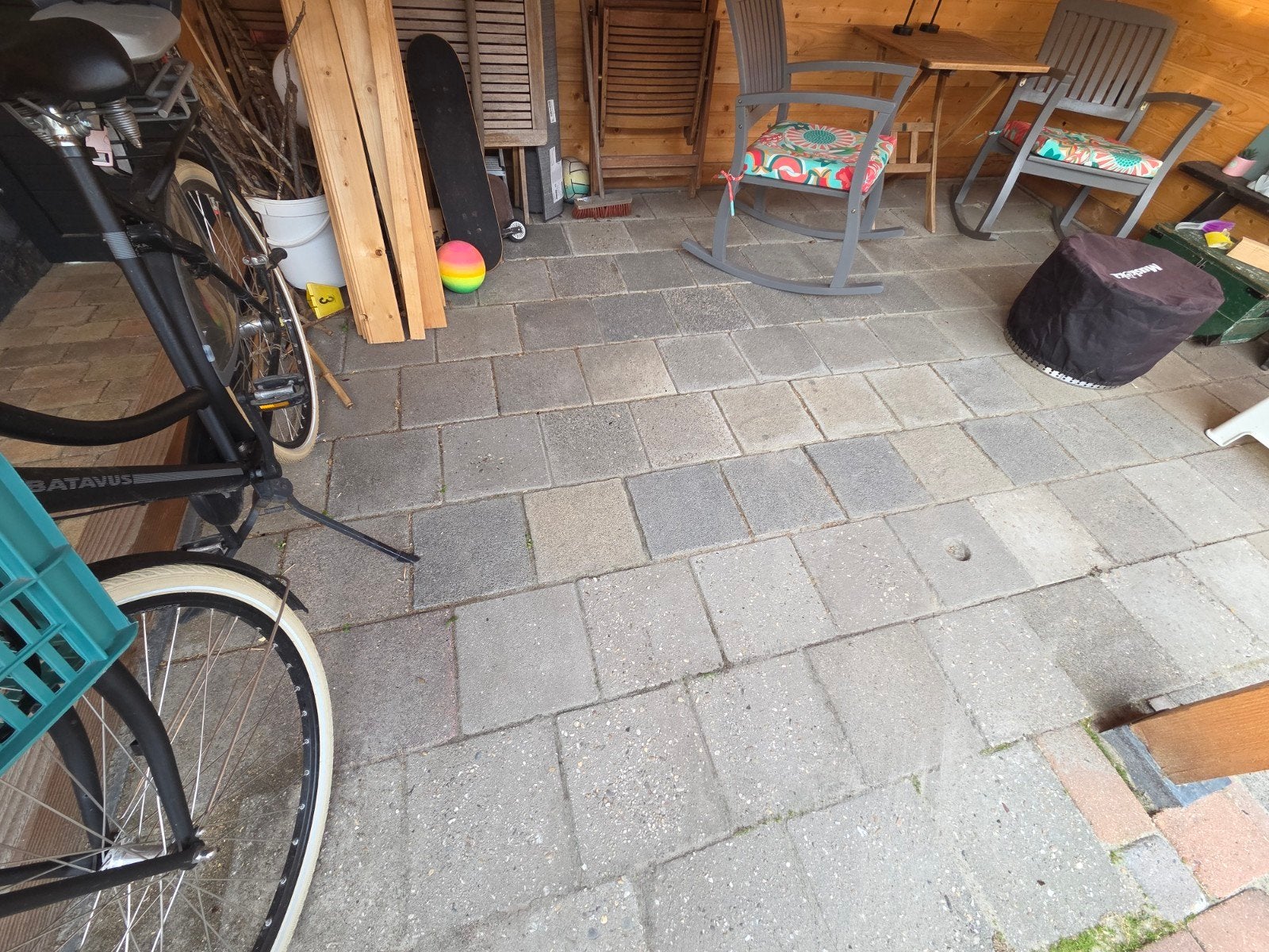 Terrastegels 13m², Ophalen, Gebruikt, Beton, Terrastegels