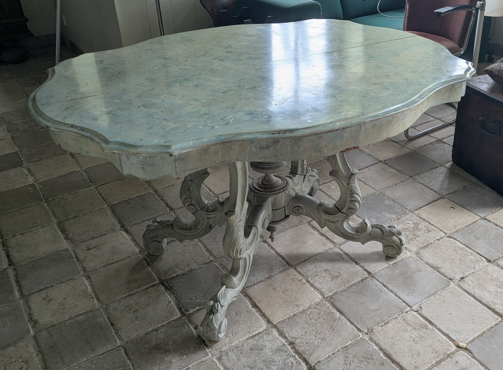 Biedermeier Tafel, Ophalen