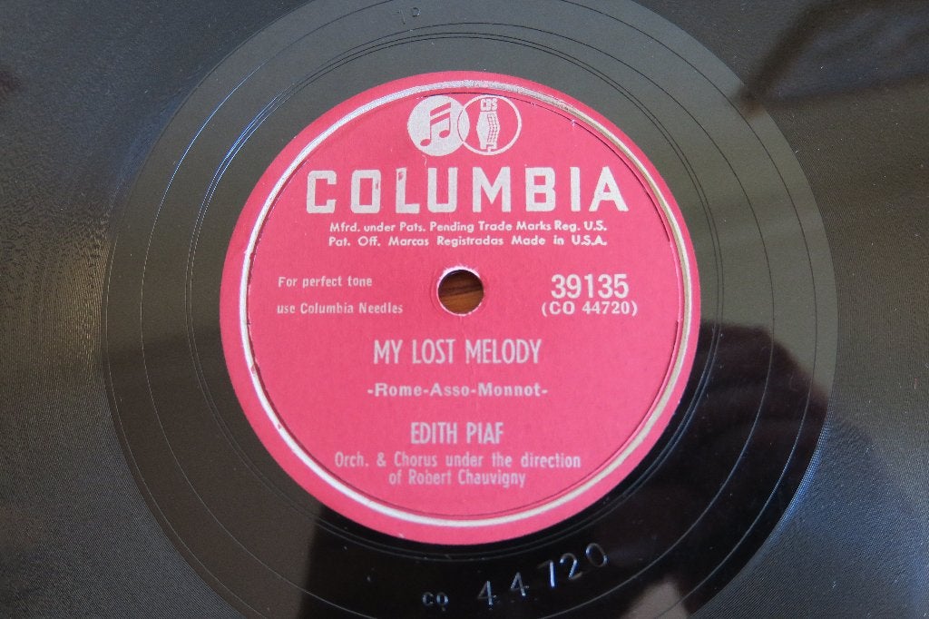 Edith Piaf My Lost Melody 78rpm 78 toeren grammofoonplaat, Overige genres, Gebruikt, 10 inch, Ophalen of Verzenden