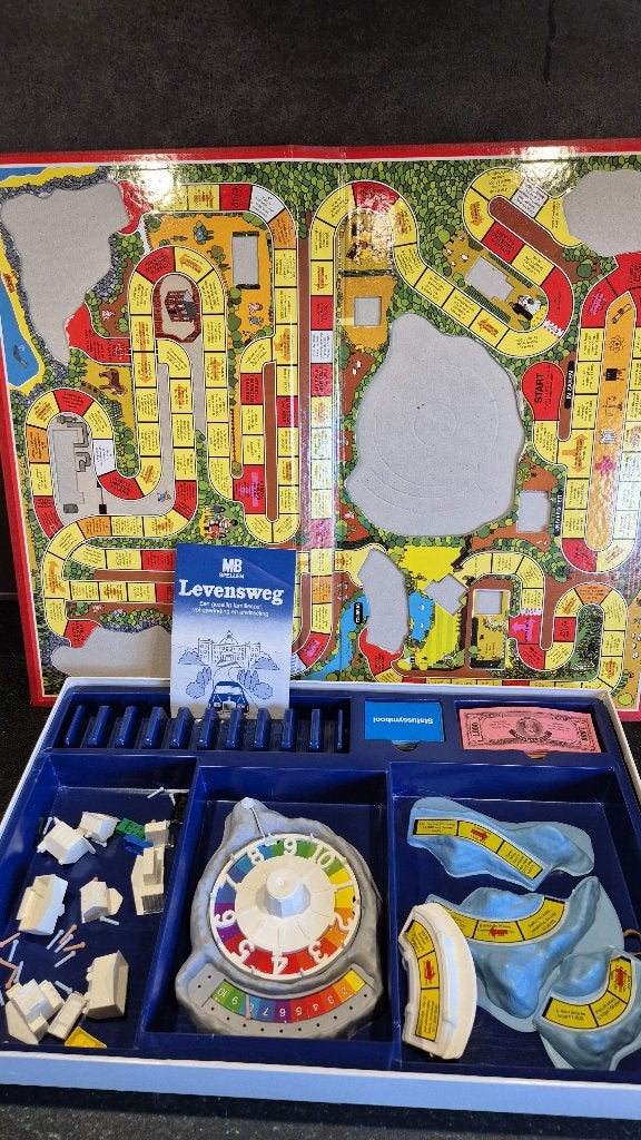 Levensweg, vintage bordspel, MB Spellen 1984. 8C10, Tweedehands verkoop, Tweedehands verkoop, Gebruikt, Ophalen of Verzenden