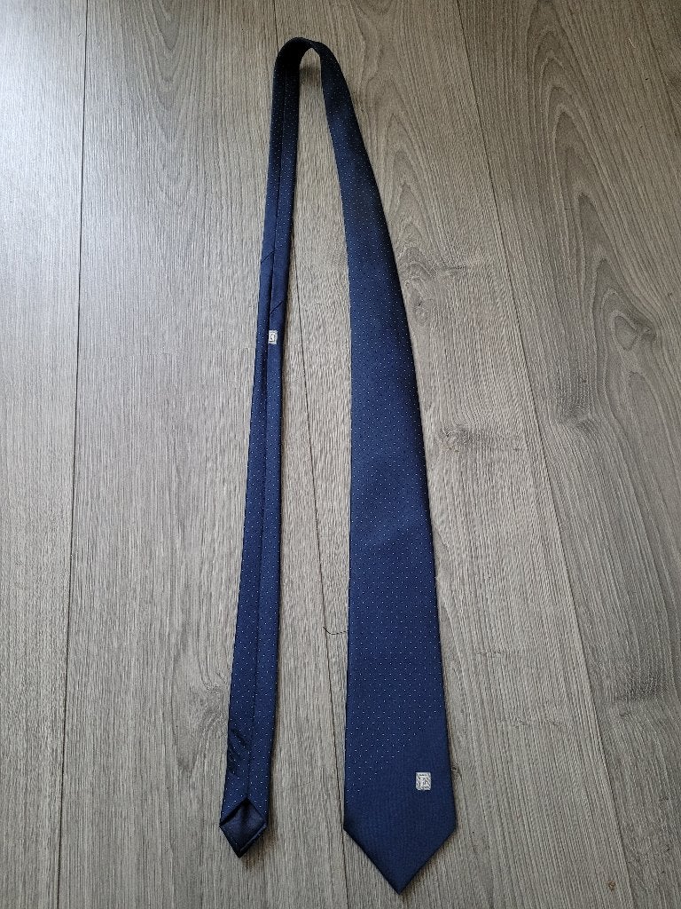 EMILIO LANZETTI blauwe stropdas met patroon ~ HH1806, Kleding | Heren, Blauw, Ophalen of Verzenden, Zo goed als nieuw, Emilio Lanzetti